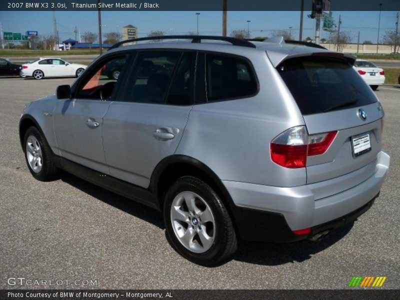 Titanium Silver Metallic / Black 2007 BMW X3 3.0si