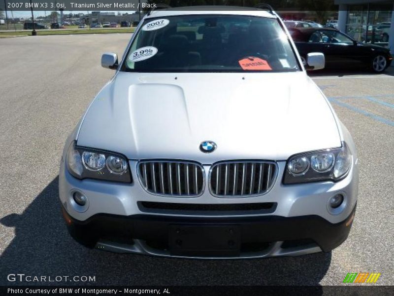 Titanium Silver Metallic / Black 2007 BMW X3 3.0si