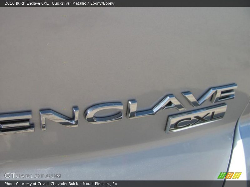Quicksilver Metallic / Ebony/Ebony 2010 Buick Enclave CXL
