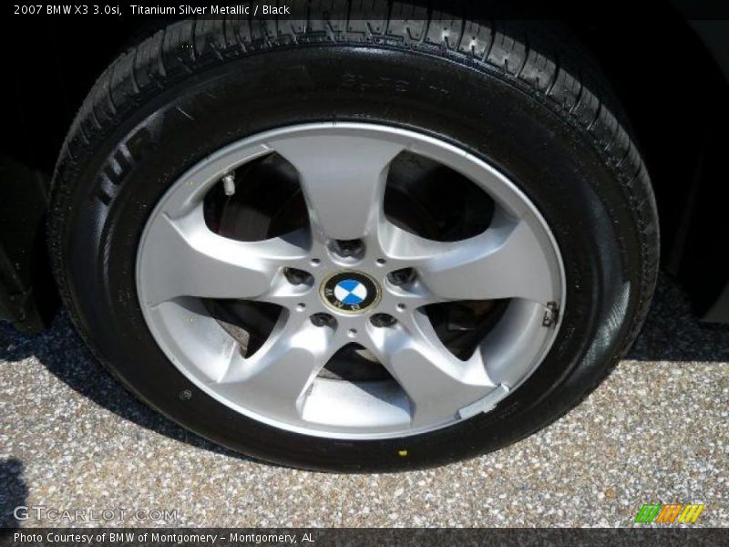 Titanium Silver Metallic / Black 2007 BMW X3 3.0si