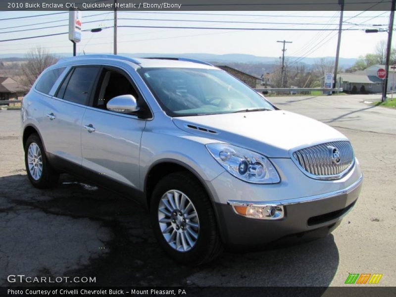 Quicksilver Metallic / Ebony/Ebony 2010 Buick Enclave CXL