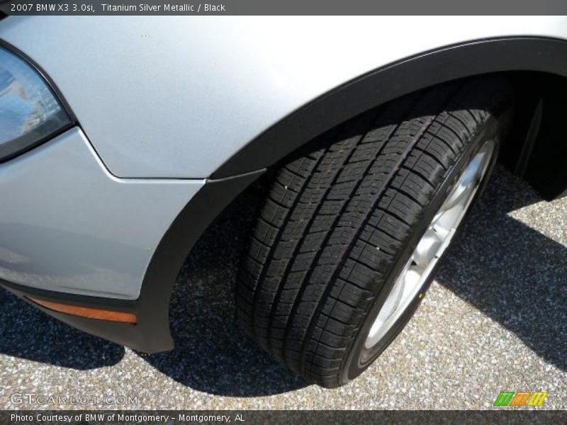 Titanium Silver Metallic / Black 2007 BMW X3 3.0si