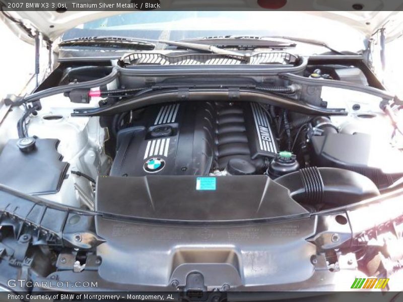 Titanium Silver Metallic / Black 2007 BMW X3 3.0si