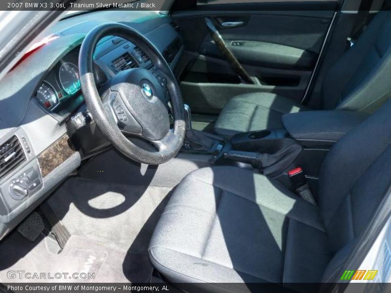 Titanium Silver Metallic / Black 2007 BMW X3 3.0si