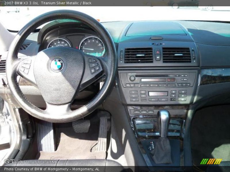 Titanium Silver Metallic / Black 2007 BMW X3 3.0si