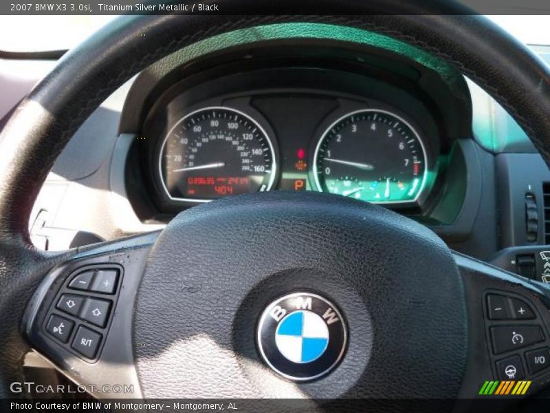 Titanium Silver Metallic / Black 2007 BMW X3 3.0si
