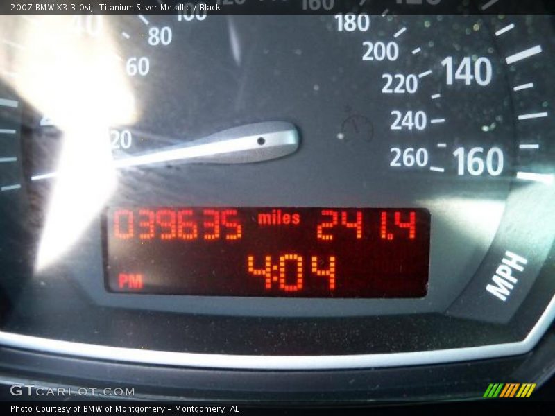 Titanium Silver Metallic / Black 2007 BMW X3 3.0si