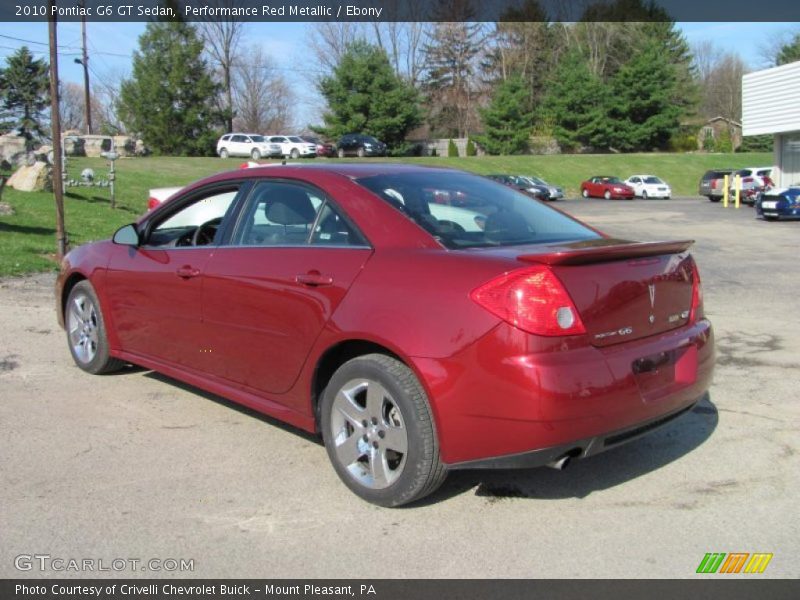 Performance Red Metallic / Ebony 2010 Pontiac G6 GT Sedan