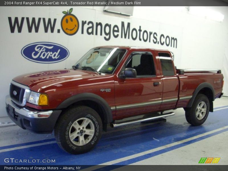 Toreador Red Metallic / Medium Dark Flint 2004 Ford Ranger FX4 SuperCab 4x4