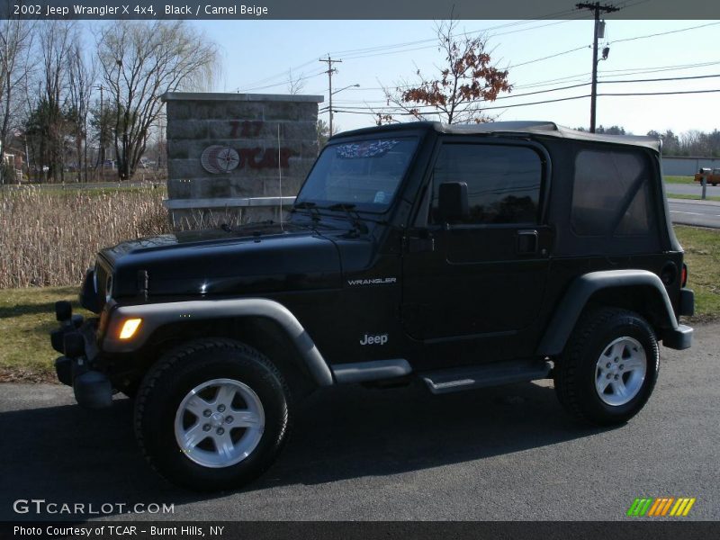 Black / Camel Beige 2002 Jeep Wrangler X 4x4