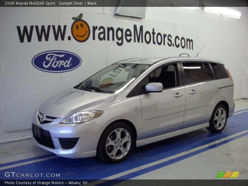 Sunlight Silver / Black 2008 Mazda MAZDA5 Sport