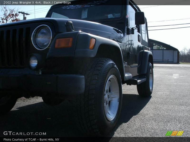 Black / Camel Beige 2002 Jeep Wrangler X 4x4
