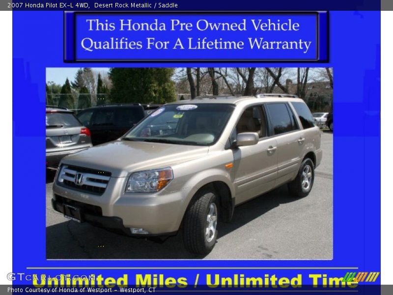 Desert Rock Metallic / Saddle 2007 Honda Pilot EX-L 4WD