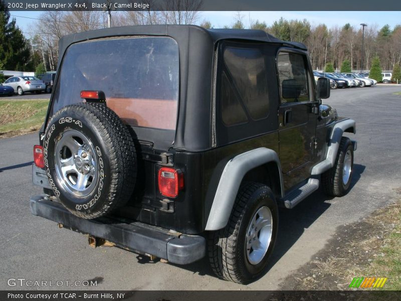 Black / Camel Beige 2002 Jeep Wrangler X 4x4