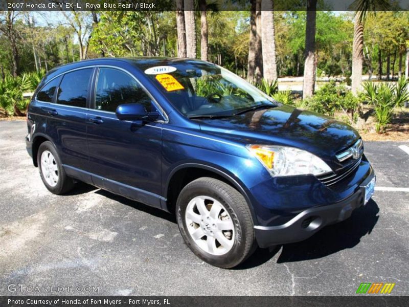 Royal Blue Pearl / Black 2007 Honda CR-V EX-L