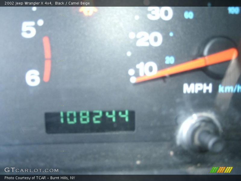 Black / Camel Beige 2002 Jeep Wrangler X 4x4