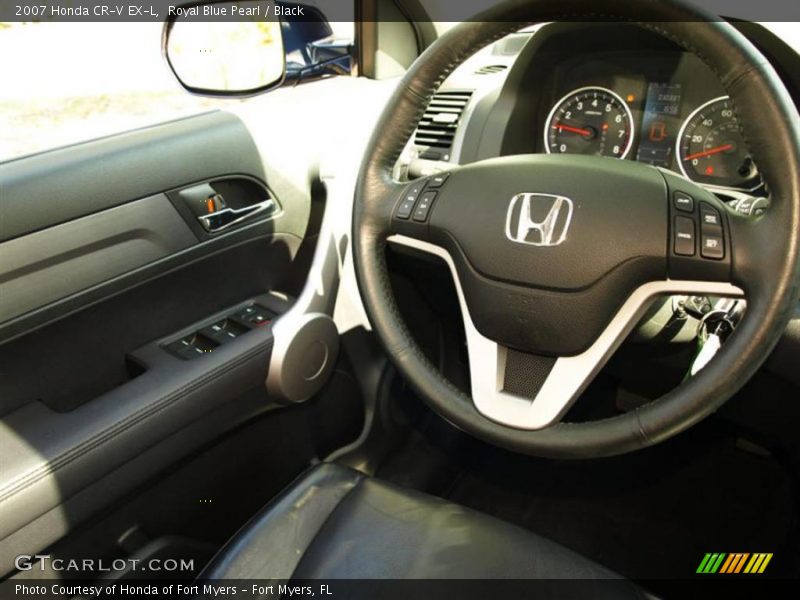 Royal Blue Pearl / Black 2007 Honda CR-V EX-L