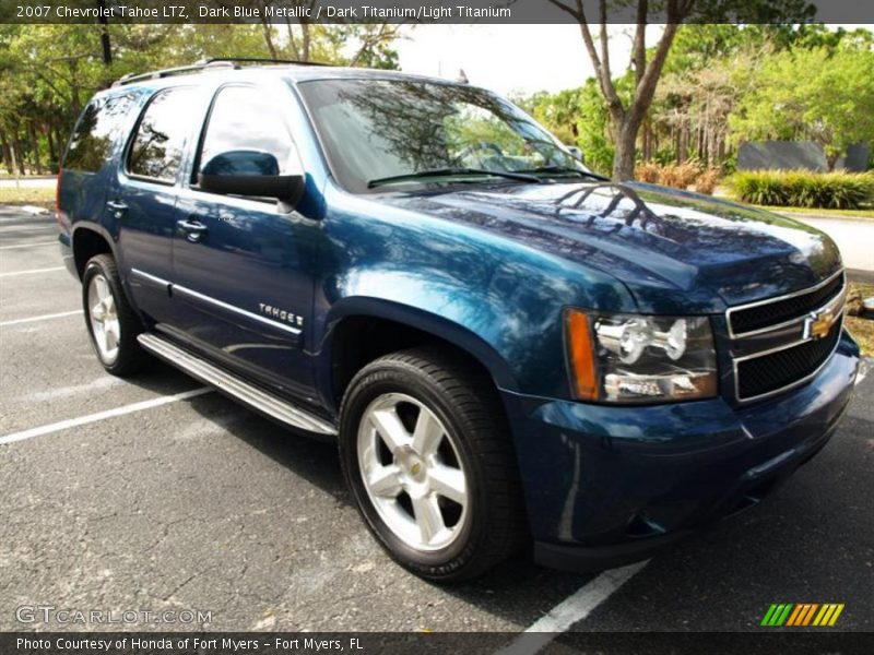 Dark Blue Metallic / Dark Titanium/Light Titanium 2007 Chevrolet Tahoe LTZ