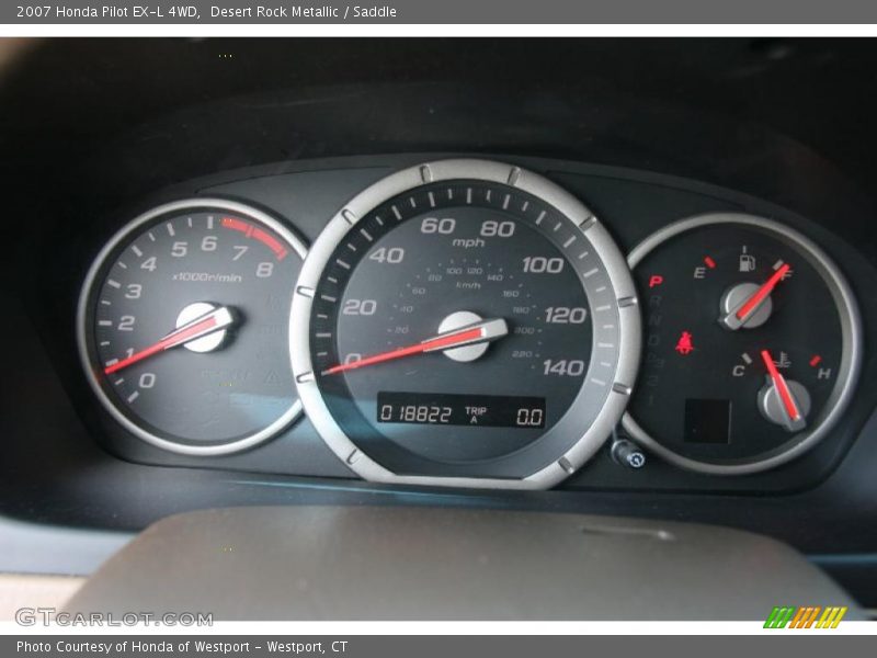 Desert Rock Metallic / Saddle 2007 Honda Pilot EX-L 4WD