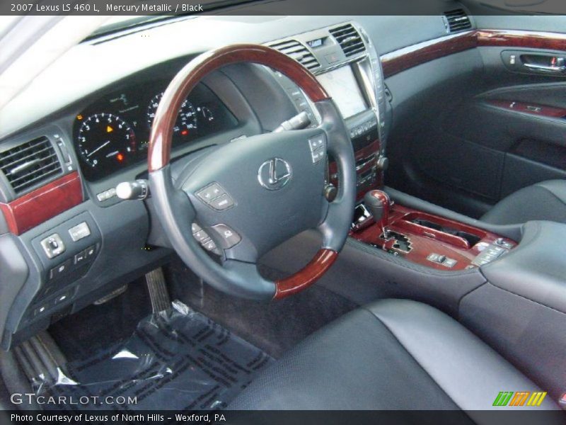 Mercury Metallic / Black 2007 Lexus LS 460 L
