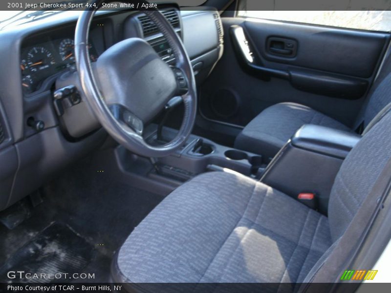 Stone White / Agate 2001 Jeep Cherokee Sport 4x4
