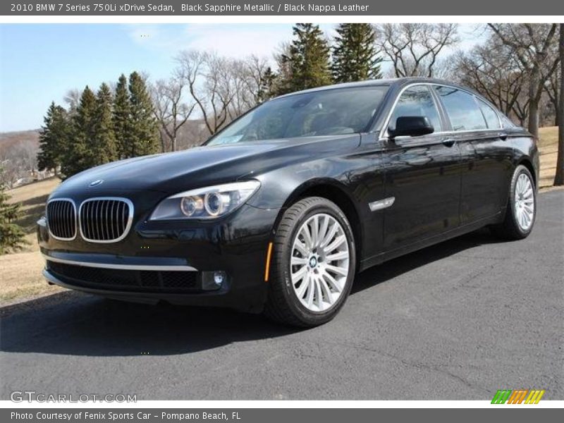 Black Sapphire Metallic / Black Nappa Leather 2010 BMW 7 Series 750Li xDrive Sedan