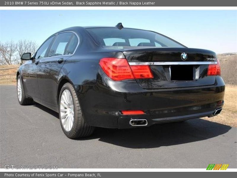 Black Sapphire Metallic / Black Nappa Leather 2010 BMW 7 Series 750Li xDrive Sedan