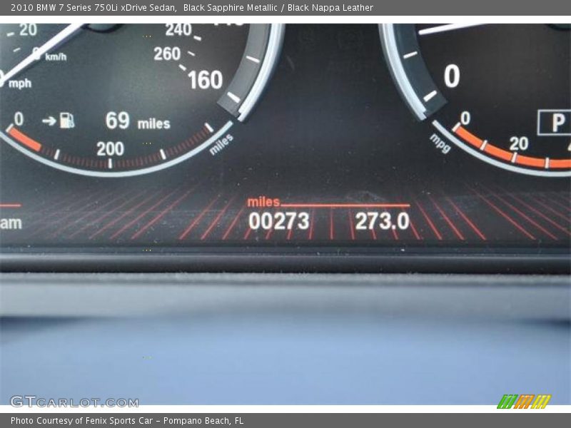 Black Sapphire Metallic / Black Nappa Leather 2010 BMW 7 Series 750Li xDrive Sedan