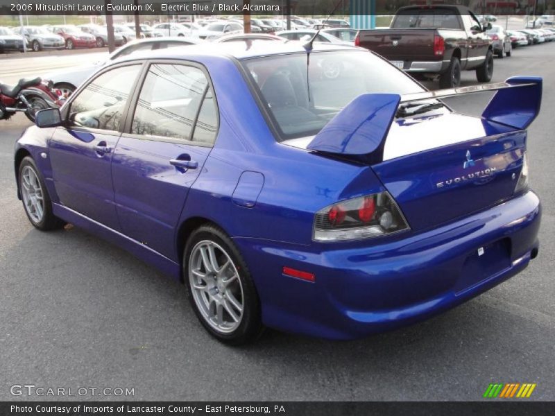 Electric Blue / Black Alcantara 2006 Mitsubishi Lancer Evolution IX