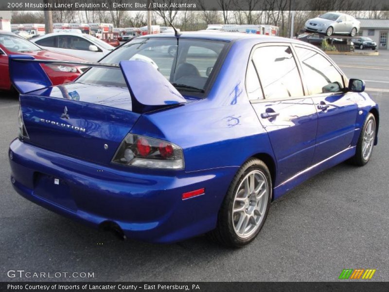 Electric Blue / Black Alcantara 2006 Mitsubishi Lancer Evolution IX