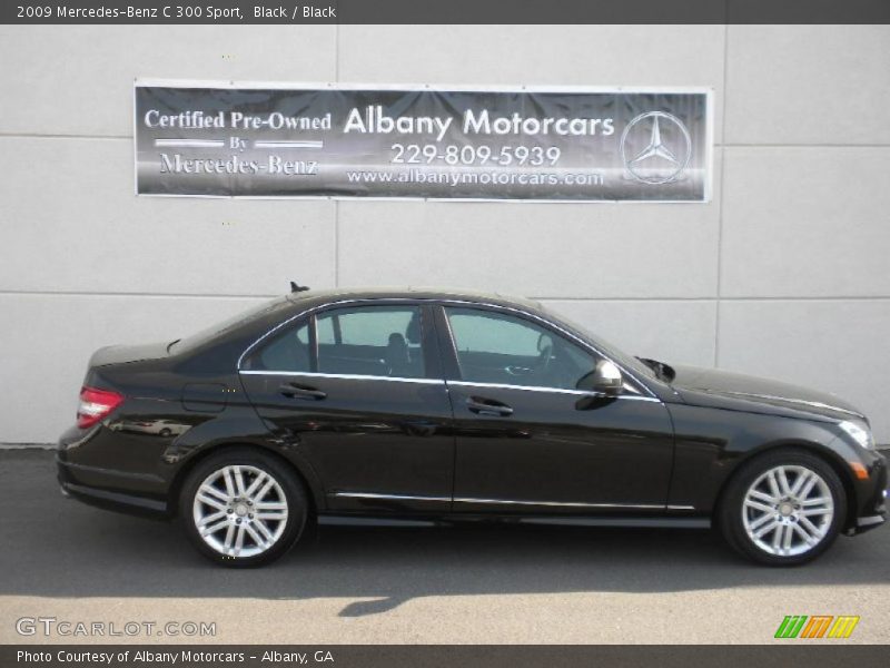 Black / Black 2009 Mercedes-Benz C 300 Sport