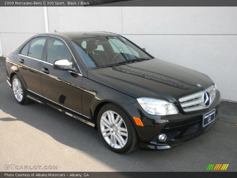Black / Black 2009 Mercedes-Benz C 300 Sport