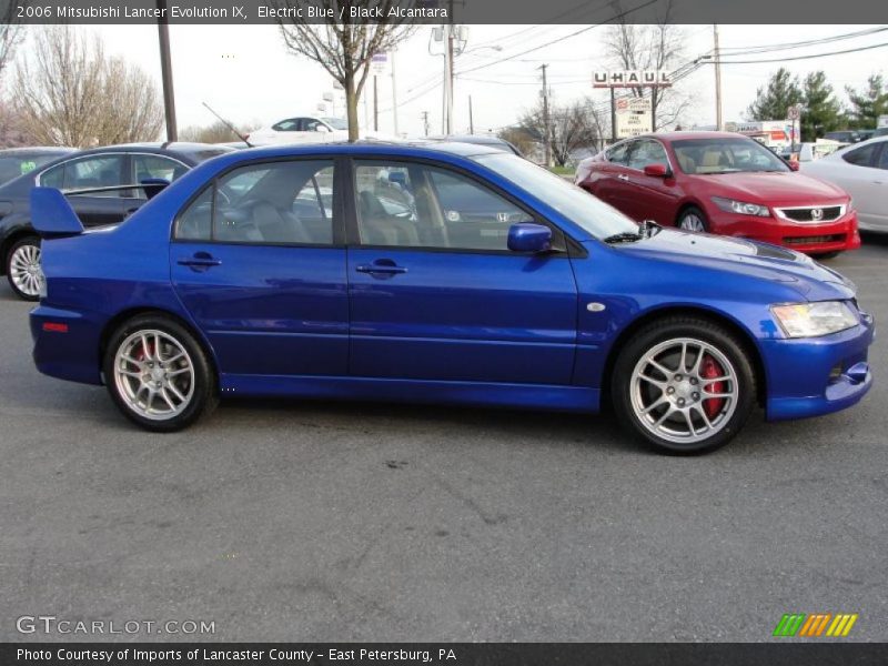 Electric Blue / Black Alcantara 2006 Mitsubishi Lancer Evolution IX