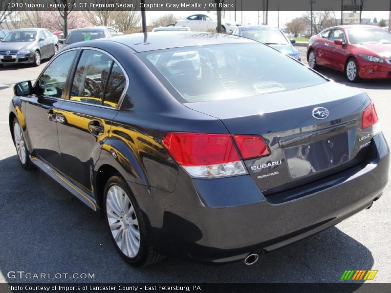 Graphite Gray Metallic / Off Black 2010 Subaru Legacy 2.5 GT Premium Sedan