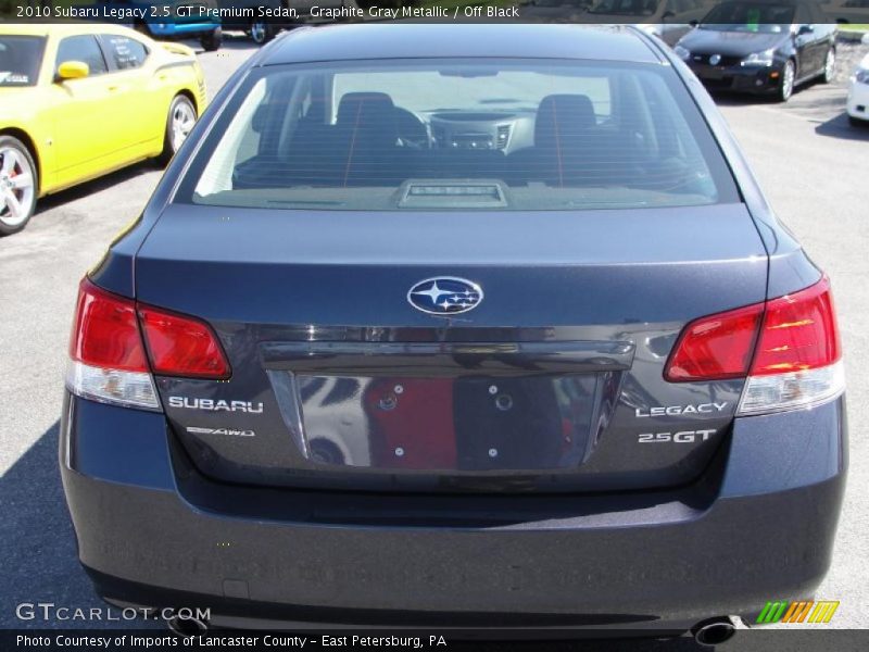 Graphite Gray Metallic / Off Black 2010 Subaru Legacy 2.5 GT Premium Sedan