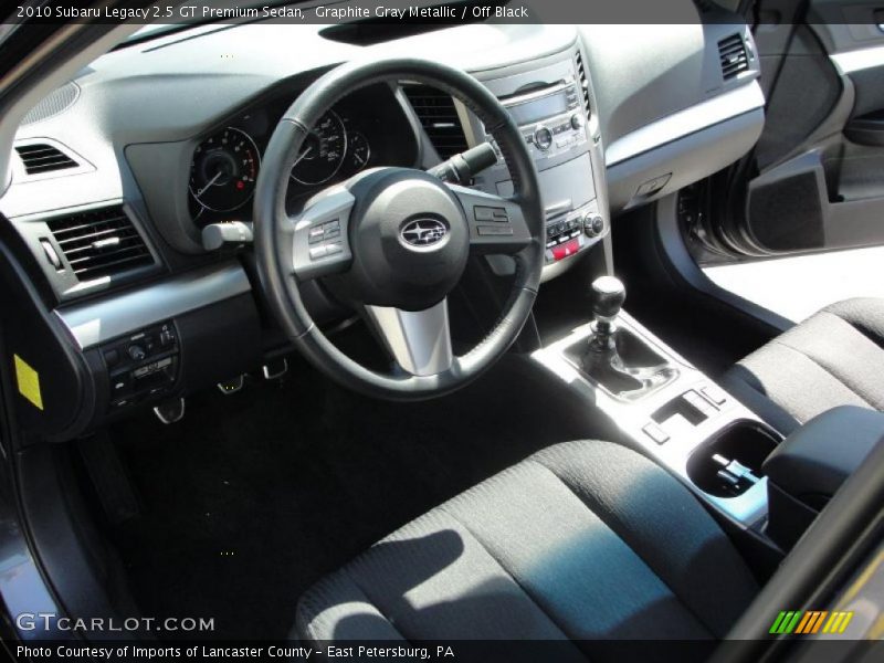 Graphite Gray Metallic / Off Black 2010 Subaru Legacy 2.5 GT Premium Sedan