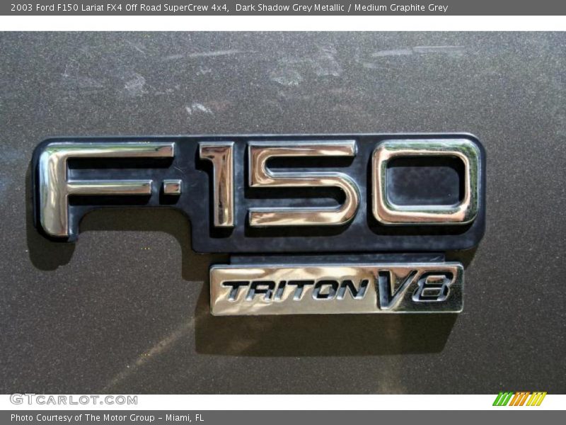 Dark Shadow Grey Metallic / Medium Graphite Grey 2003 Ford F150 Lariat FX4 Off Road SuperCrew 4x4