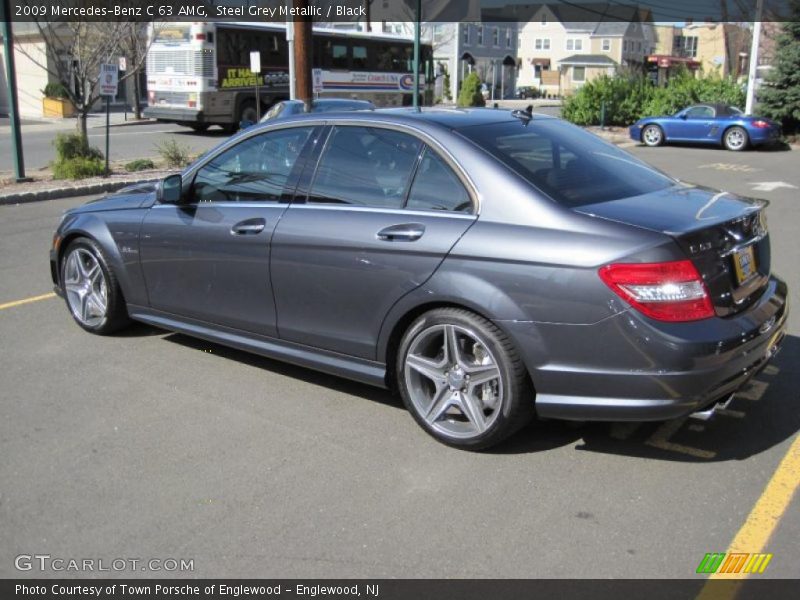 Steel Grey Metallic / Black 2009 Mercedes-Benz C 63 AMG
