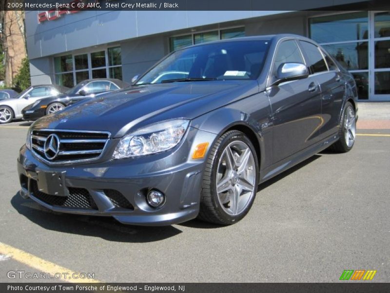 Steel Grey Metallic / Black 2009 Mercedes-Benz C 63 AMG