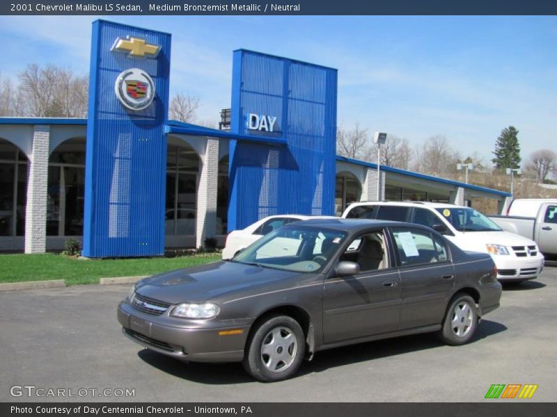 Medium Bronzemist Metallic / Neutral 2001 Chevrolet Malibu LS Sedan