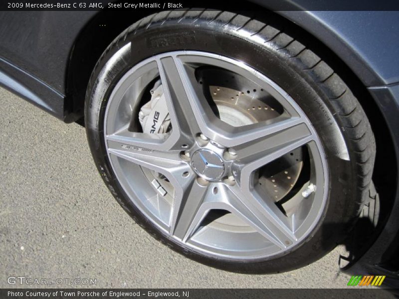 Steel Grey Metallic / Black 2009 Mercedes-Benz C 63 AMG