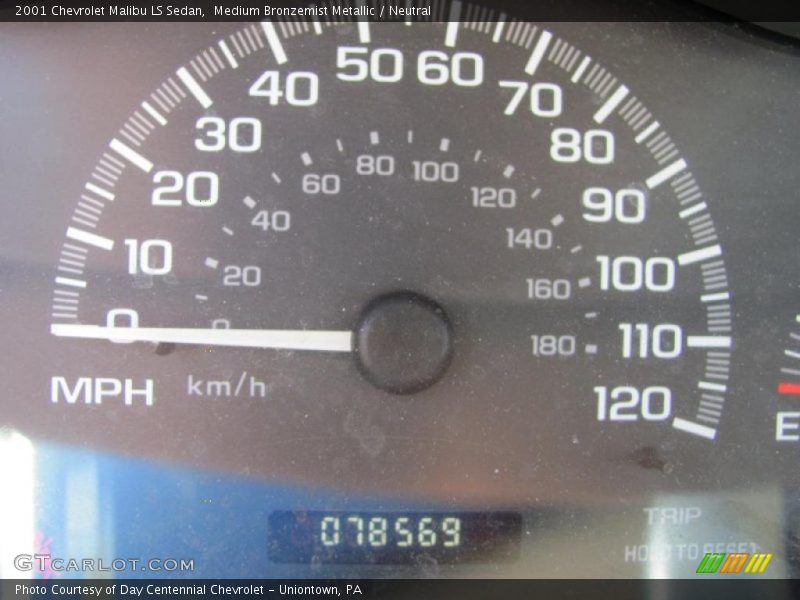 Medium Bronzemist Metallic / Neutral 2001 Chevrolet Malibu LS Sedan