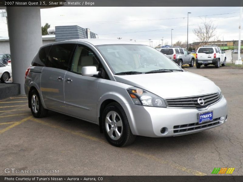 Silver Mist Metallic / Beige 2007 Nissan Quest 3.5
