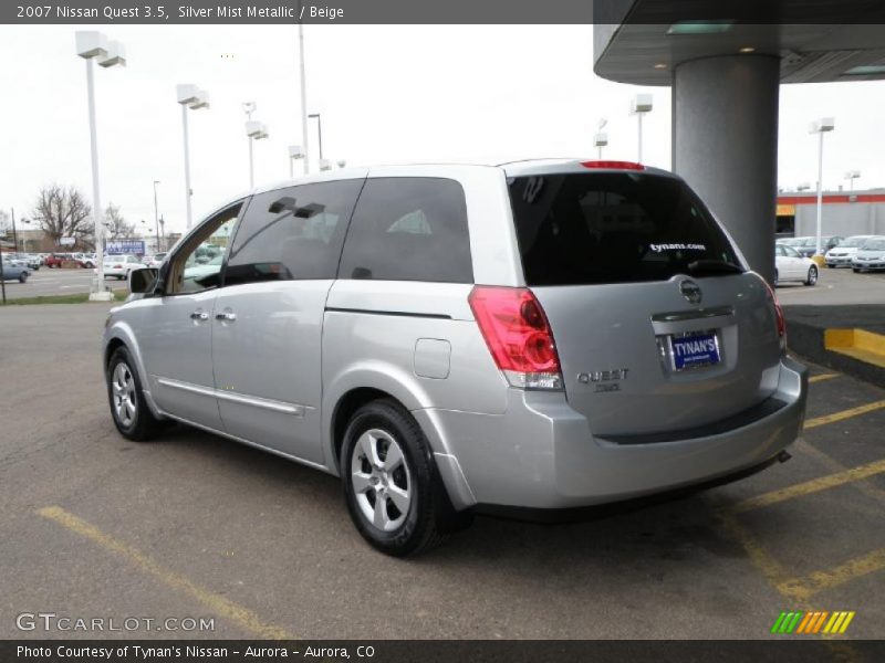 Silver Mist Metallic / Beige 2007 Nissan Quest 3.5