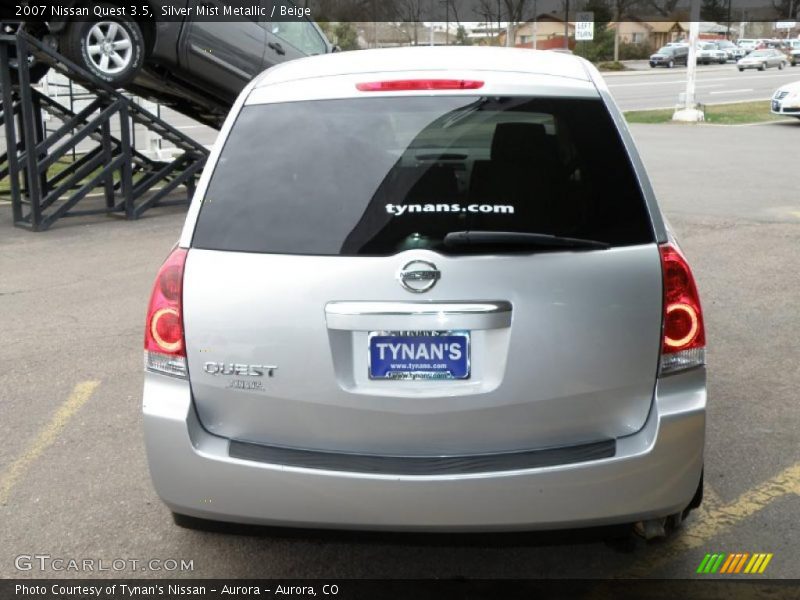 Silver Mist Metallic / Beige 2007 Nissan Quest 3.5