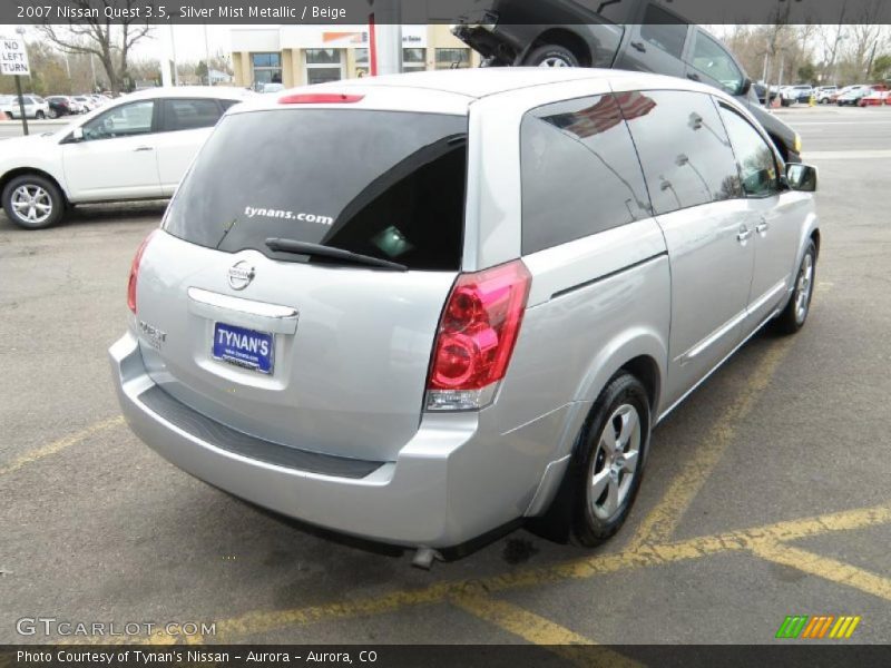 Silver Mist Metallic / Beige 2007 Nissan Quest 3.5