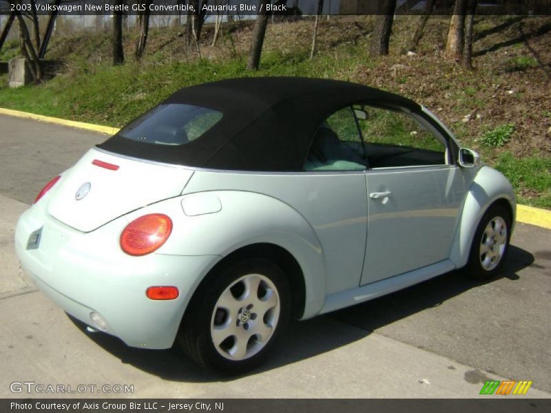 Aquarius Blue / Black 2003 Volkswagen New Beetle GLS Convertible
