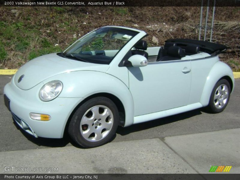Aquarius Blue / Black 2003 Volkswagen New Beetle GLS Convertible
