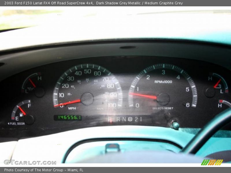 Dark Shadow Grey Metallic / Medium Graphite Grey 2003 Ford F150 Lariat FX4 Off Road SuperCrew 4x4