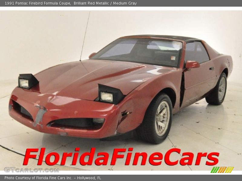 Brilliant Red Metallic / Medium Gray 1991 Pontiac Firebird Formula Coupe